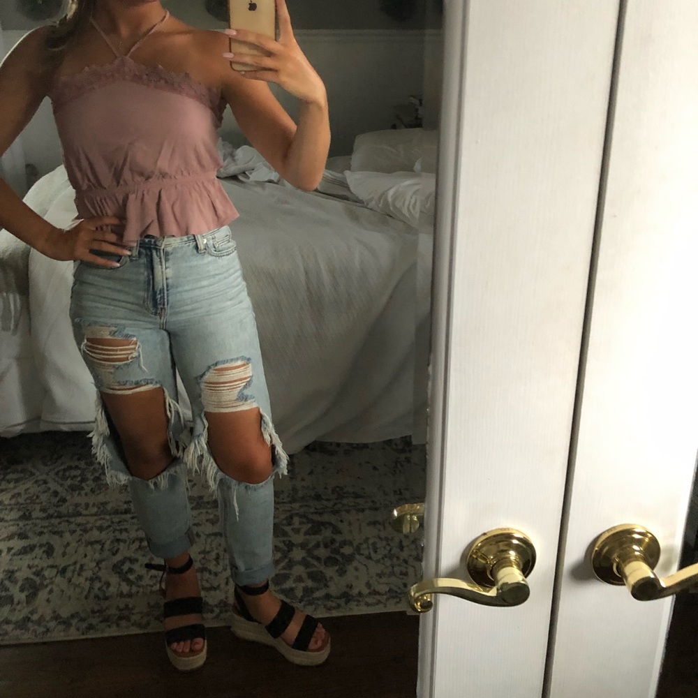 Pink going out top